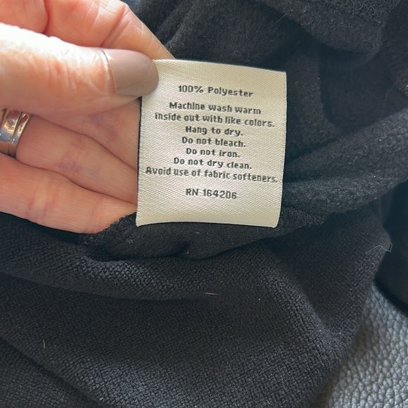 Dudley Stephens Duncan Dress Terry Black Recycled Fleece MIDI Puff Sleeve Sz XS - Picture 12 of 14